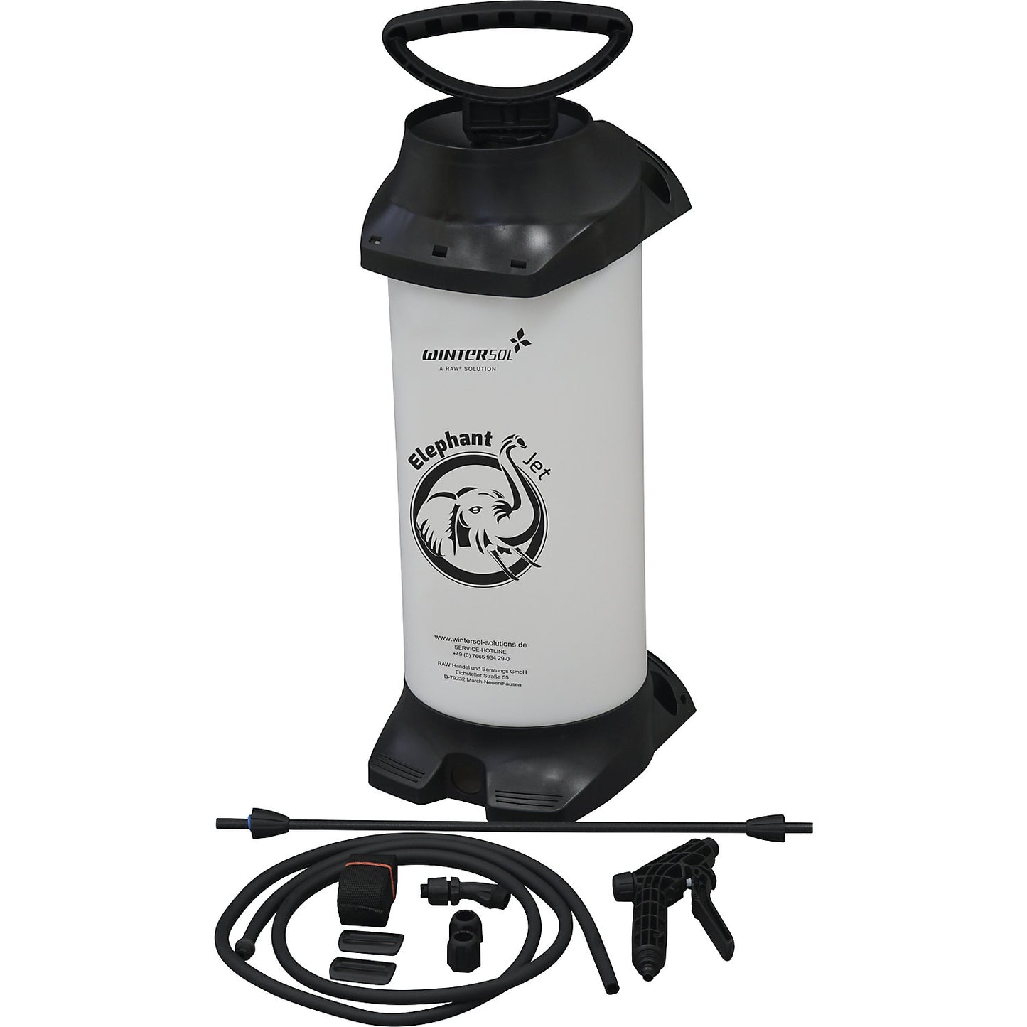 Pressure sprayer, for disinfectants/cleaning agents, de-icing agents, de-icing fluids, capacity 10 litres.