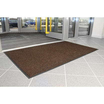 Entrance matting, ribbed, LxW 1500 x 900 mm, brown.