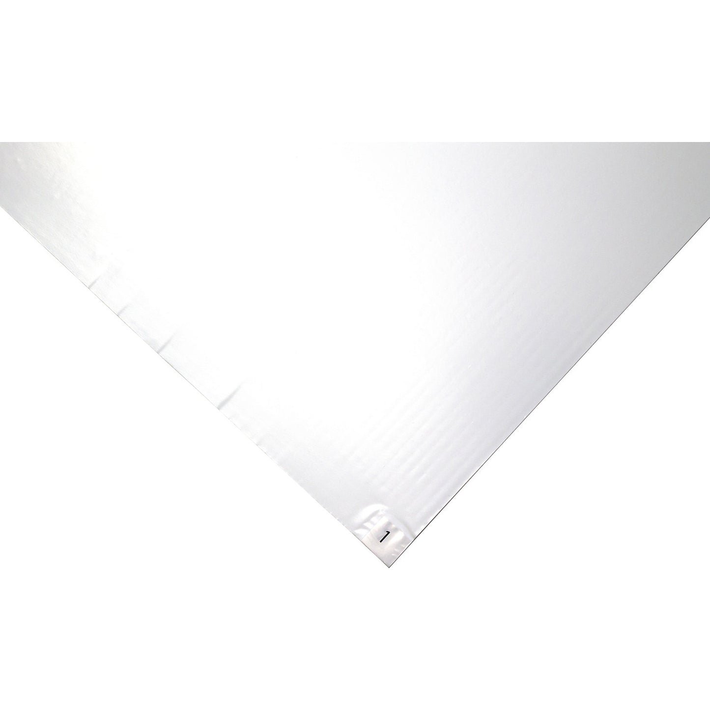 Disposable cleanroom adhesive mats, LxW 1170 x 450 mm, 4 packs of 30 sheets, white.