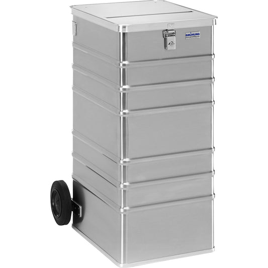 Container for document shredding, HxWxD 1010 x 575 x 690 mm, with deposit slot.