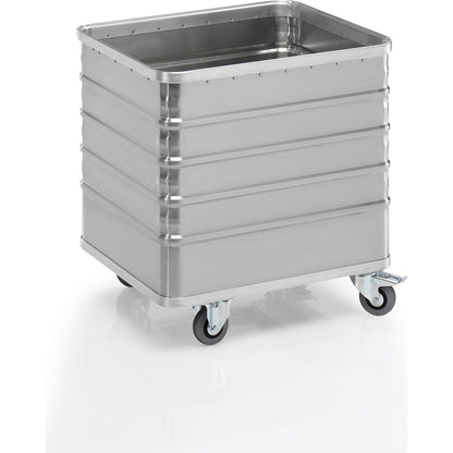 Aluminium container truck, solid panel, without lid, capacity 223 l.