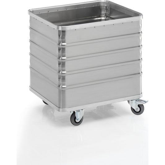 Aluminium container truck, solid panel, without lid, capacity 223 l.