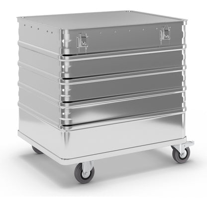 Aluminium container truck, solid panel, with cover, lockable, capacity 223 l.