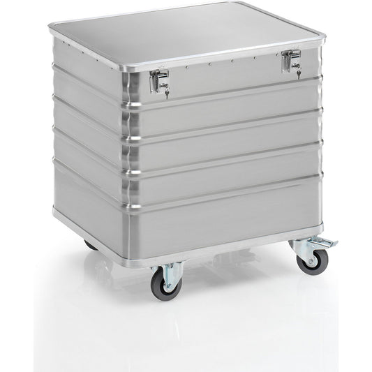 Aluminium container truck, solid panel, with cover, lockable, capacity 223 l.