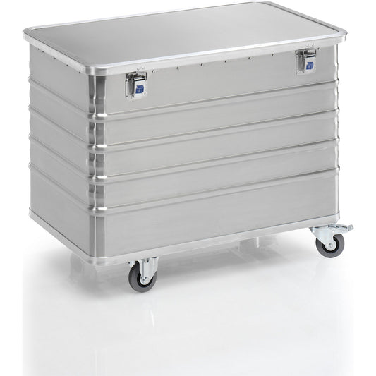 Aluminium container truck, solid panel, with cover, capacity 322 l.