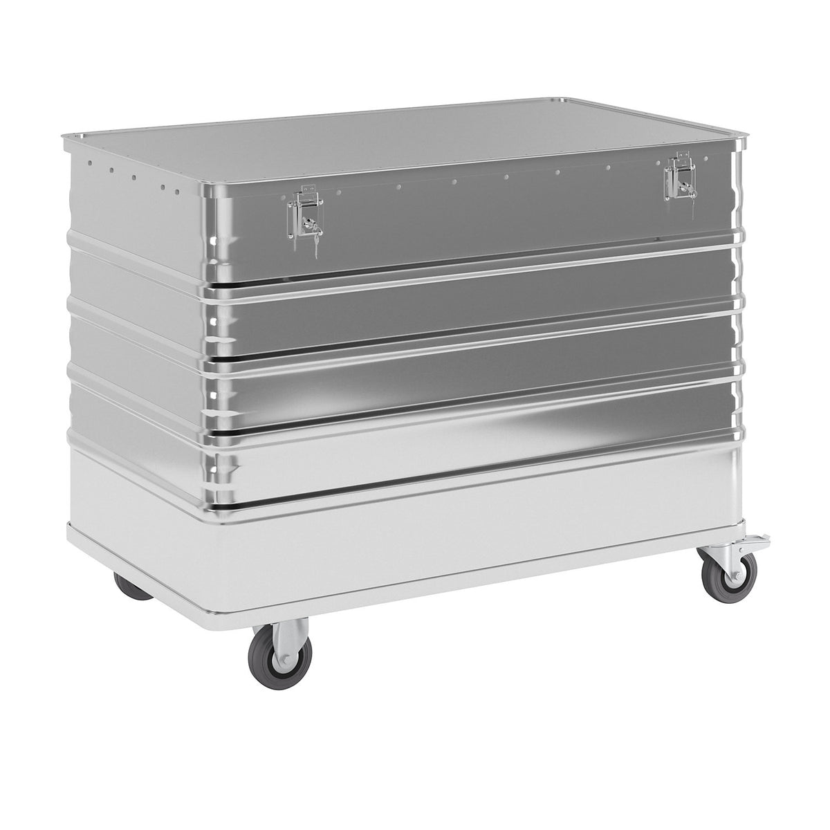 Aluminium container truck, solid panel, with cover, lockable, capacity 322 l.