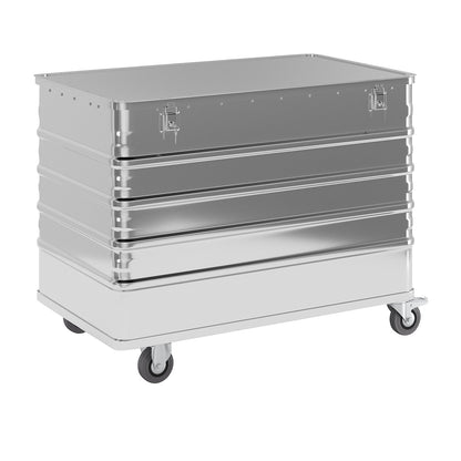 Aluminium container truck, solid panel, with cover, lockable, capacity 322 l.