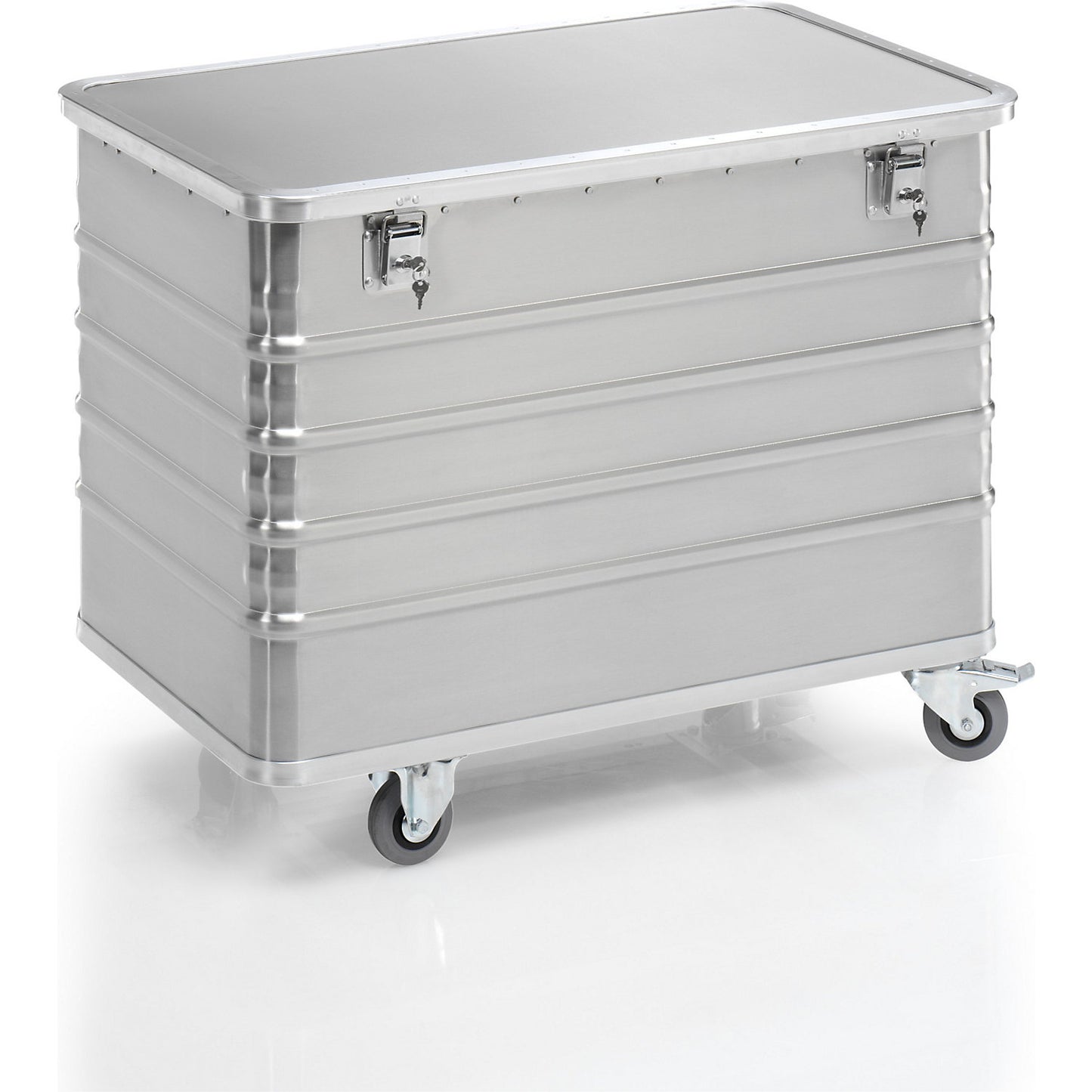 Aluminium container truck, solid panel, with cover, lockable, capacity 322 l.