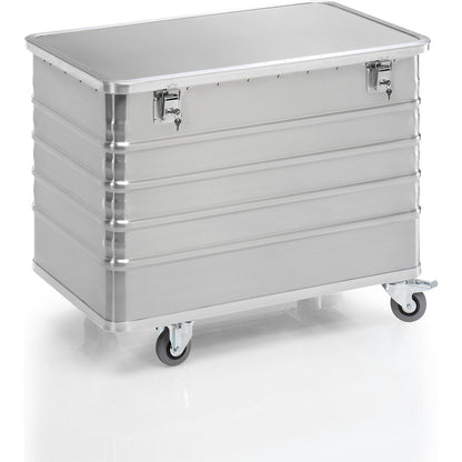 Aluminium container truck, solid panel, with cover, lockable, capacity 322 l.