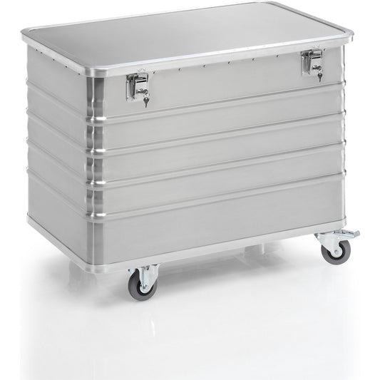 Aluminium container truck, solid panel, with cover, lockable, capacity 322 l.