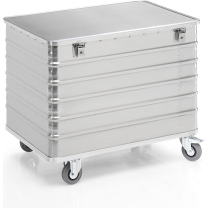 Aluminium container truck, solid panel, with cover, capacity 415 l.