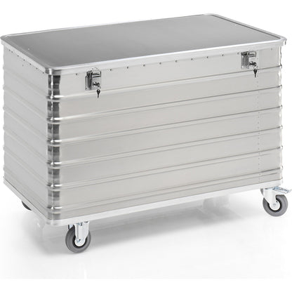 Aluminium container truck, solid panel, with cover, lockable, capacity 560 l.