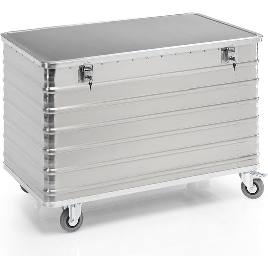 Aluminium container truck, solid panel, with cover, lockable, capacity 560 l.