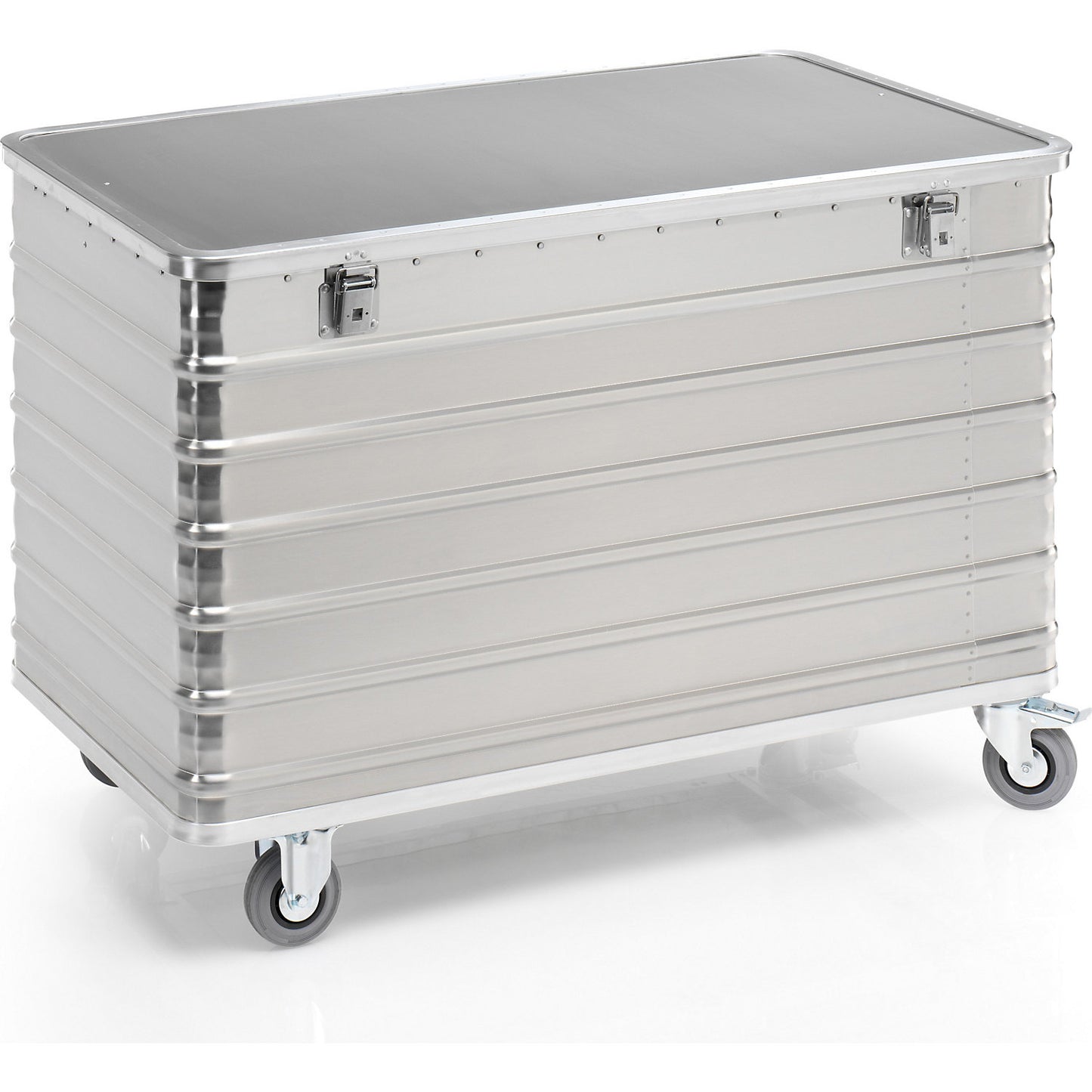 Aluminium container truck, solid panel, with cover, capacity 560 l.