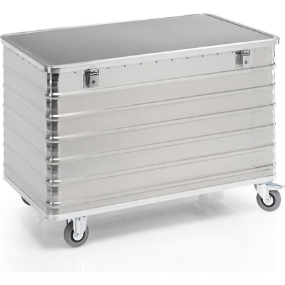 Aluminium container truck, solid panel, with cover, capacity 560 l.