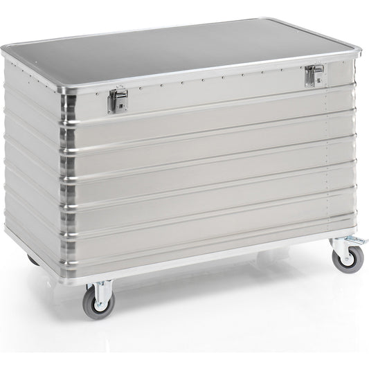 Aluminium container truck, solid panel, with cover, capacity 560 l.