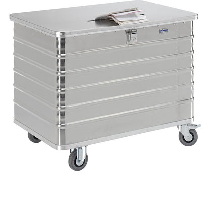 Container for document shredding, HxWxD 840 x 1050 x 700 mm, with deposit slot.