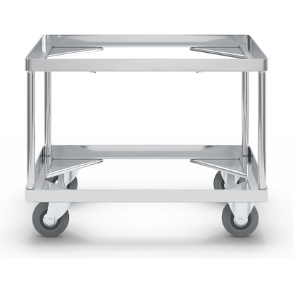 Aluminium dolly, loading height 440 mm, internal LxW 575 x 370 mm, without handle bar.