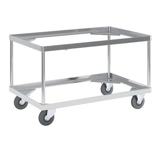 Aluminium dolly, loading height 440 mm, internal LxW 724 x 459 mm, without handle bar.