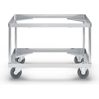 Aluminium dolly, loading height 440 mm, internal LxW 642 x 424 mm, without handle bar.