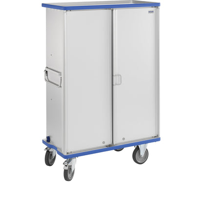 Aluminium cupboard trolley, max. load 300 kg, external LxWxH 1220 x 610 x 1806 mm.