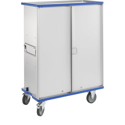 Aluminium cupboard trolley, max. load 300 kg, external LxWxH 1345 x 690 x 1806 mm.