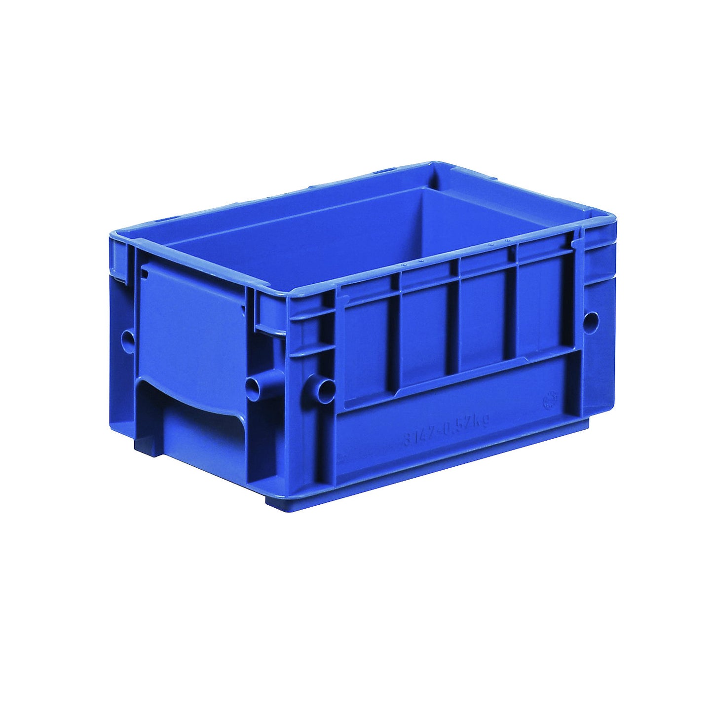 R-KLT container made of PP, blue, capacity 5.3 l, LxW 297 x 198 mm.