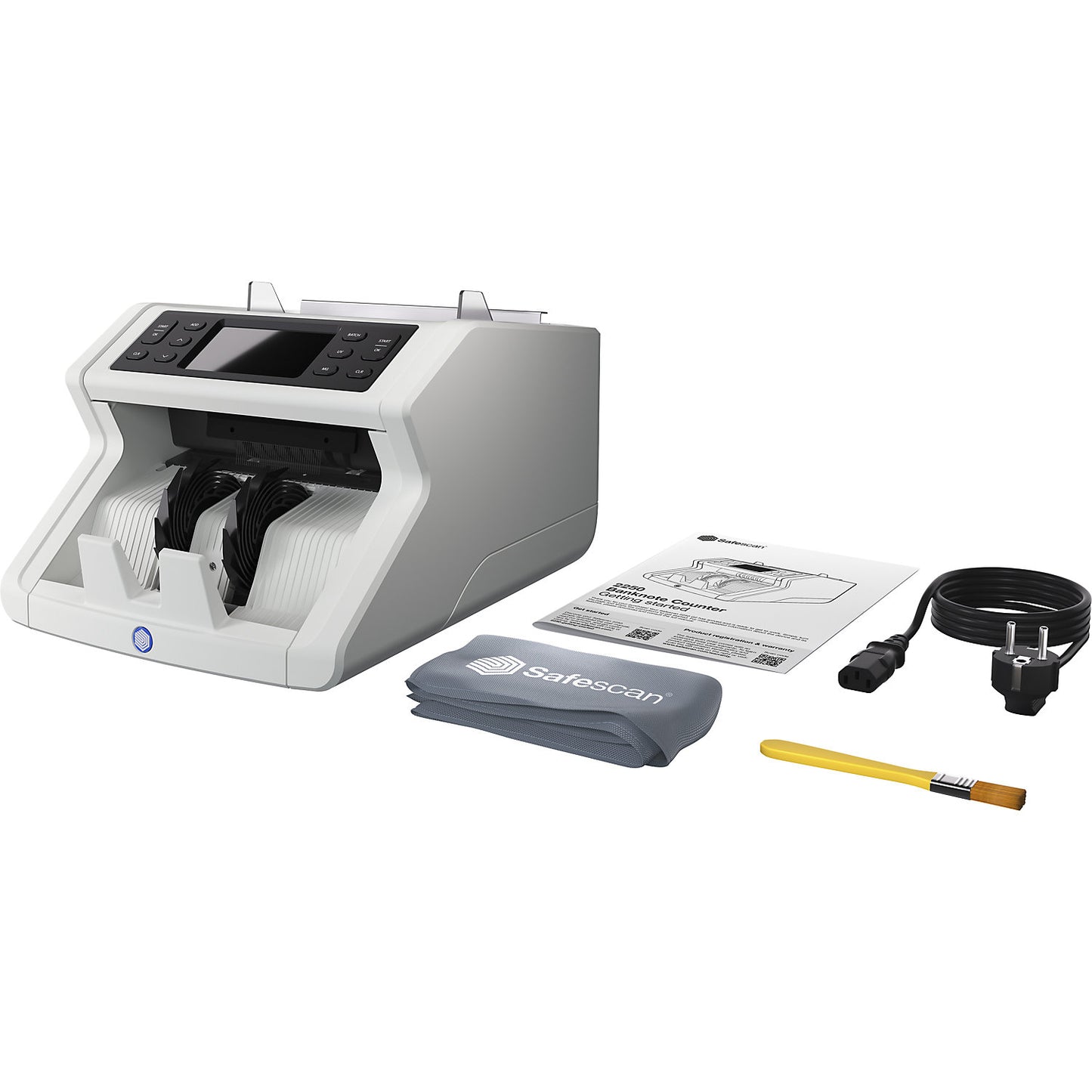 Counting machine for sorted counting, SAFESCAN 2250, threefold forgery detection.