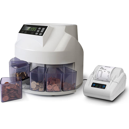 Coin counters and sorters, 1250, for EUR coins.