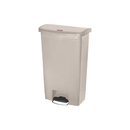 SLIM JIM® foot pedal bin, made of polyethylene, 68 l, beige.