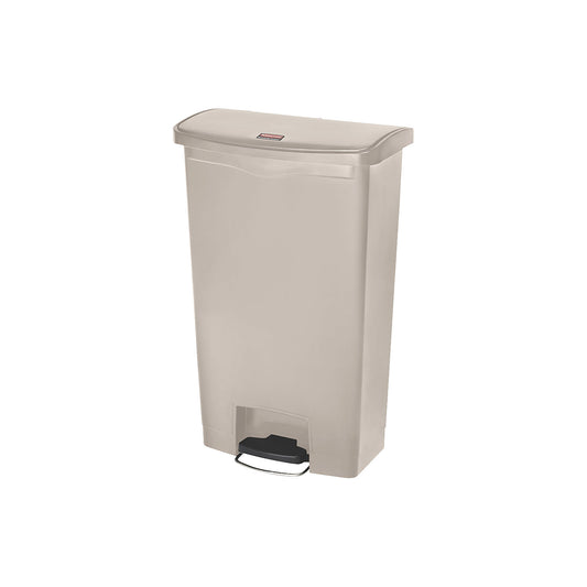 SLIM JIM® foot pedal bin, made of polyethylene, 68 l, beige.