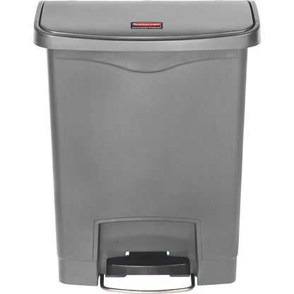 SLIM JIM® foot pedal bin, made of polyethylene, 30 l, grey.