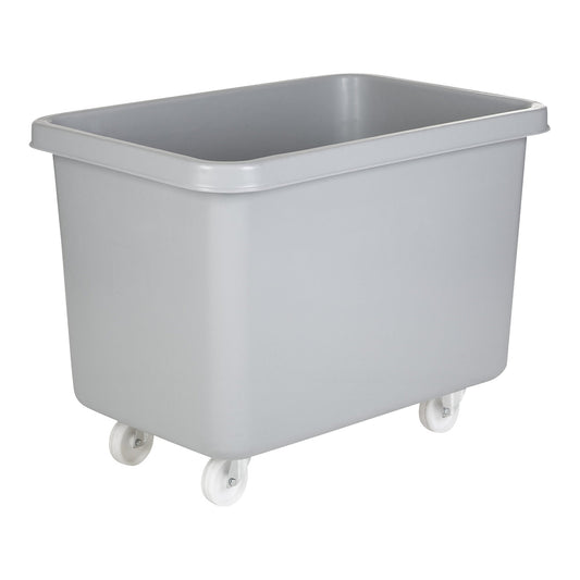 Mobile square polyethylene containers, capacity 227 l, grey.