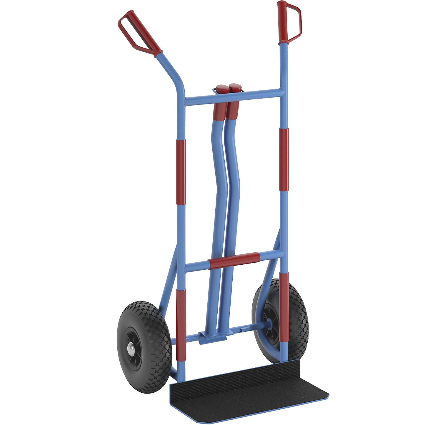 Steel sack truck, model: push and carry truck, with practical support struts.
