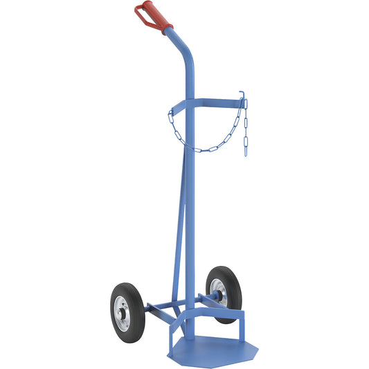Steel and gas cylinder truck, for 1 steel cylinder, content 40 l, pneumatic tyres.