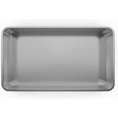 Aluminium box trolley, capacity 655 l, with edge and base profile.