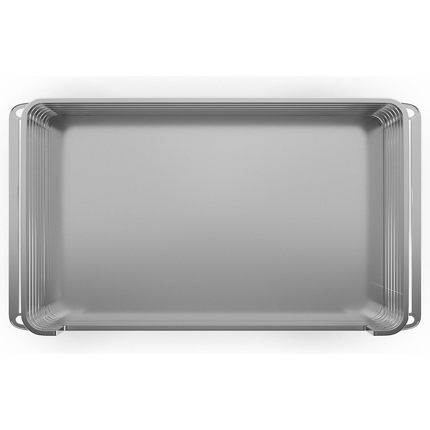 Aluminium box trolley, capacity 945 l, with 250 mm deep cut-out in side panel.