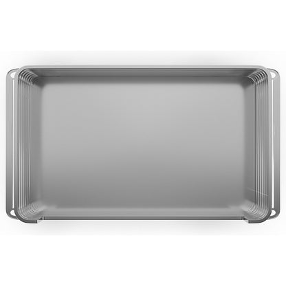 Aluminium box trolley, capacity 945 l, with 250 mm deep cut-out in side panel.
