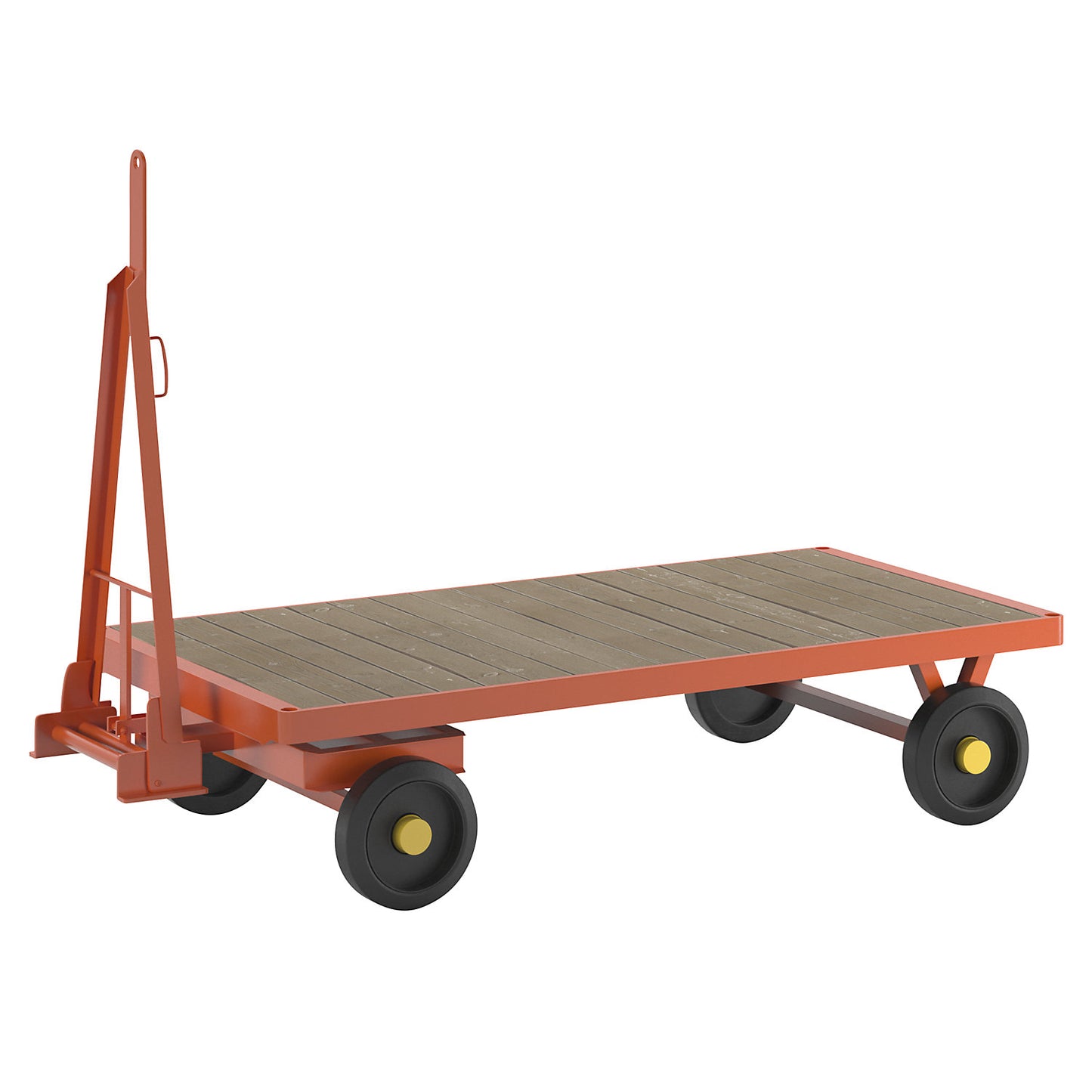 Trailer, 2-wheel turntable steering, max. load 3 t, platform 2.0 x 1.0 m, solid rubber tyres.