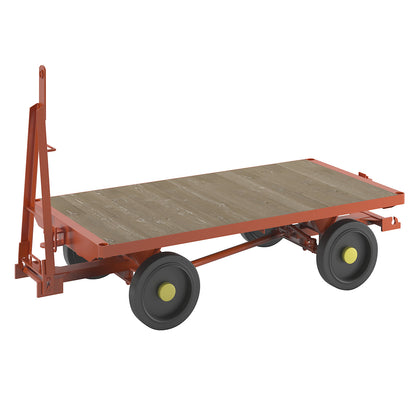 Trailer, 4-wheel linked ackerman steering, max. load 3 t, platform 2.0 x 1.0 m, solid rubber tyres.