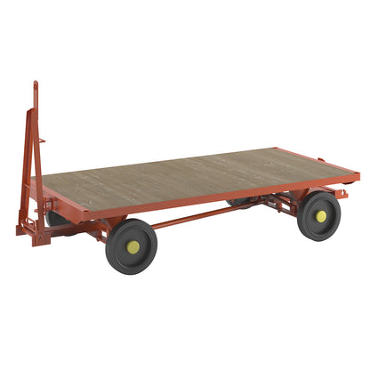 Trailer, 4-wheel linked ackerman steering, max. load 3 t, platform 2.5 x 1.25 m, solid rubber tyres.