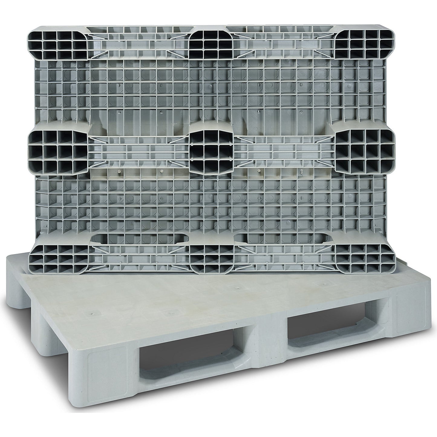 Plastic runner pallet, LxW 1200 x 800 mm, grey.