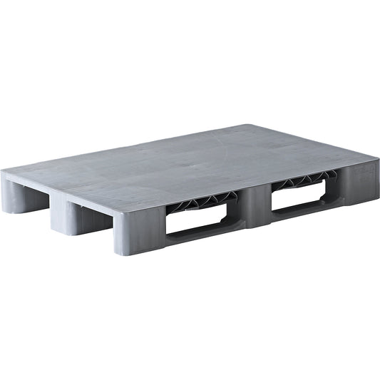 Plastic runner pallet, LxW 1200 x 800 mm, grey.