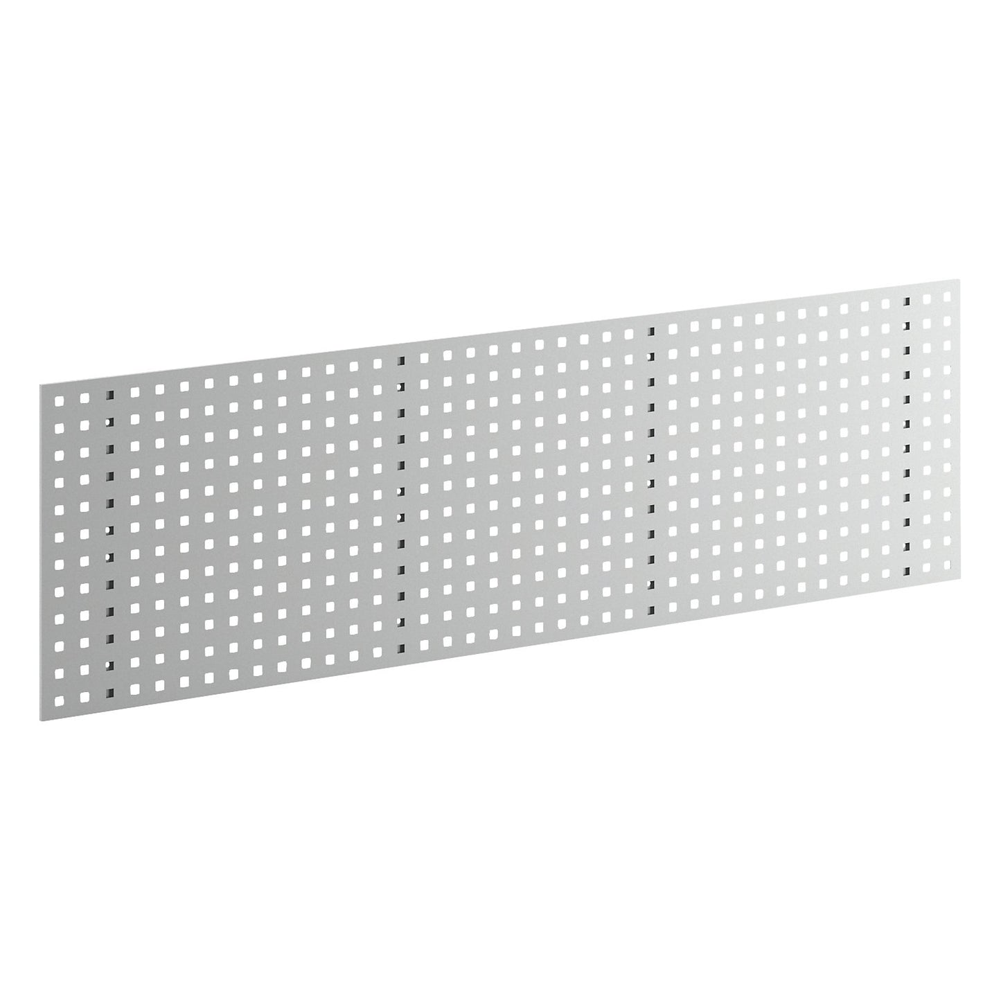 Perforated panel for tool holder, length 1524 mm, light grey.