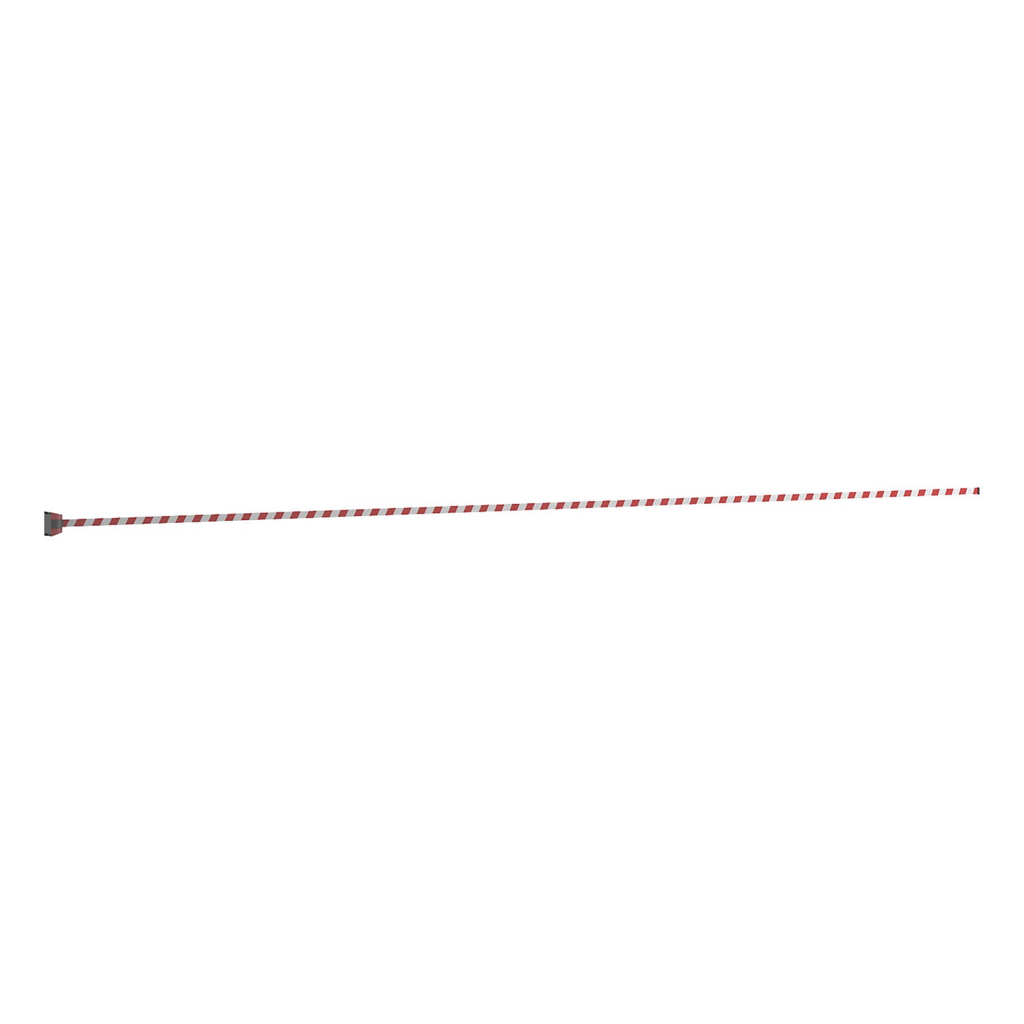 Tape barrier in a plastic housing, to bolt in place, red / white, belt length 9000 mm.