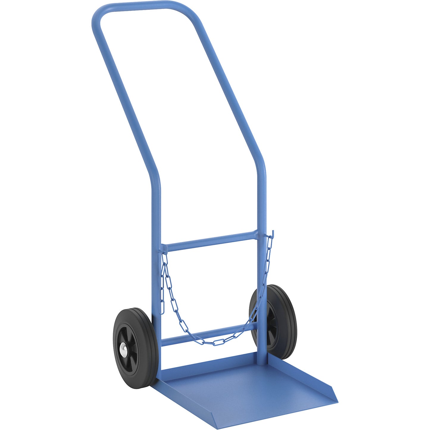 Steel and gas cylinder truck, for 1 propane gas cylinder, content 27 / 40 l, solid rubber tyres.