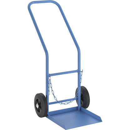 Steel and gas cylinder truck, for 1 propane gas cylinder, content 27 / 40 l, solid rubber tyres.