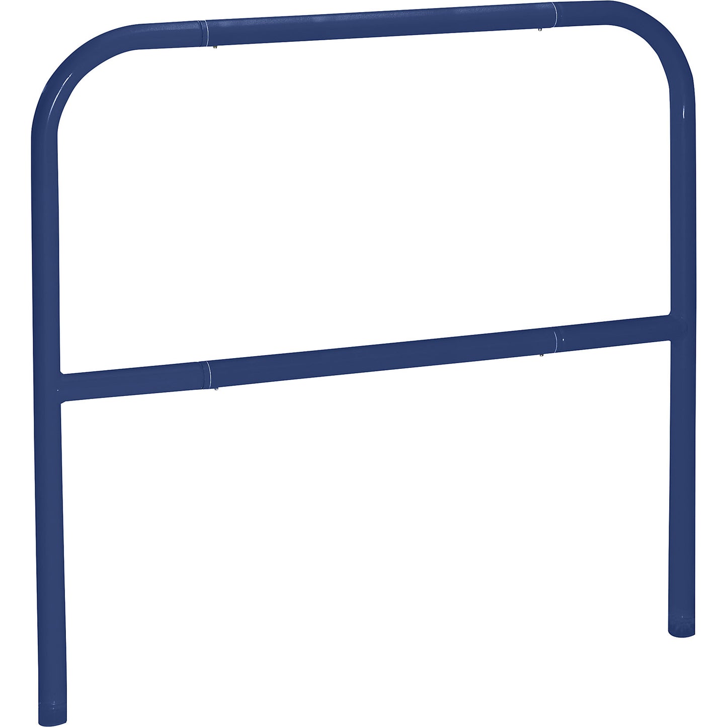 Safety barrier, sheet steel, Ø 42 mm, for concreting in at danger zones, width 1000 mm, cobalt blue.
