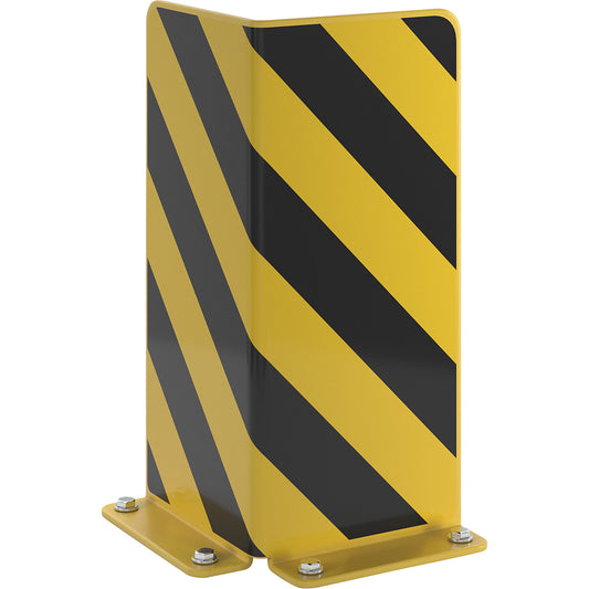 Collision protection, steel, L-profile, wall thickness 6 mm, height 400 mm.