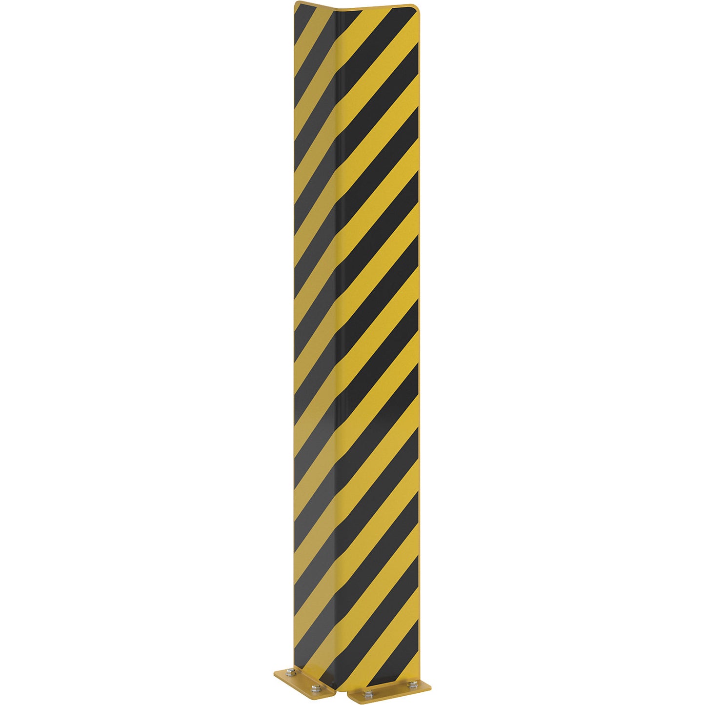 Collision protection, steel, L-profile, wall thickness 6 mm, height 1200 mm.